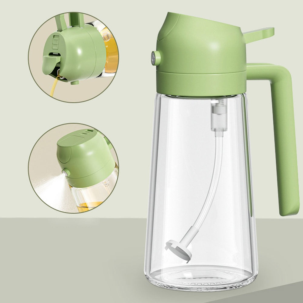 2-in-1 Oil Sprayer Bottle – 400ml Kitchen Oil Dispenser