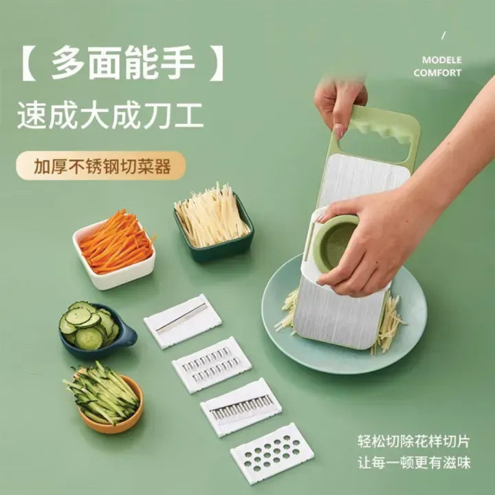 🥕 5-in-1 Vegetable Cutter – Multi-Blade Kitchen Slicer